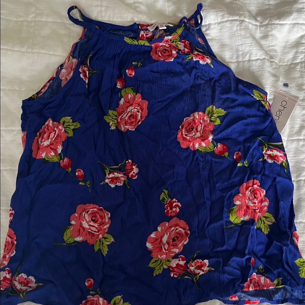 Cherokee Blue Floral Camisole
